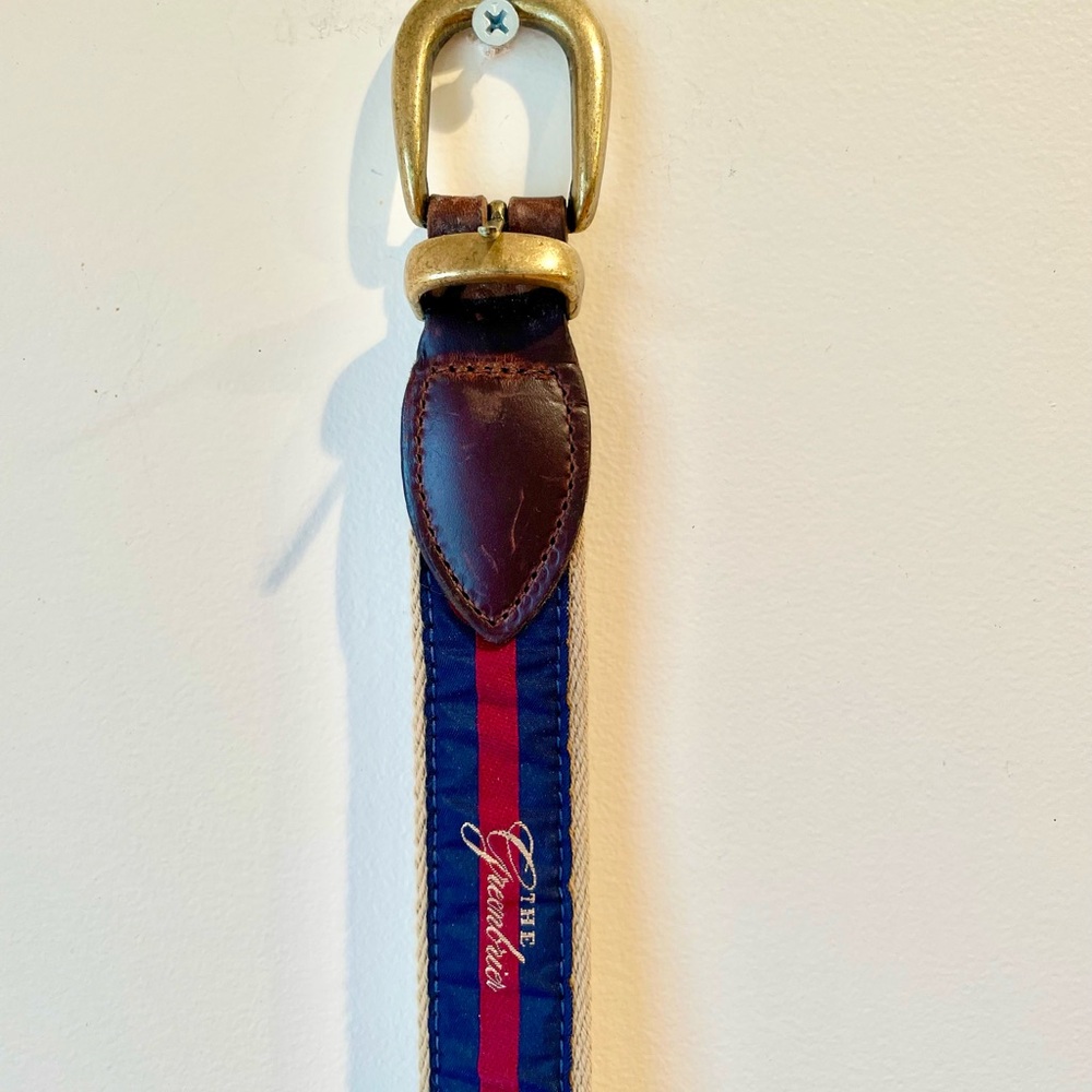 Men’s Canvas & Leather Belt (Size 34/85): The Greenbrier, America’s Resort - Picture 7 of 12